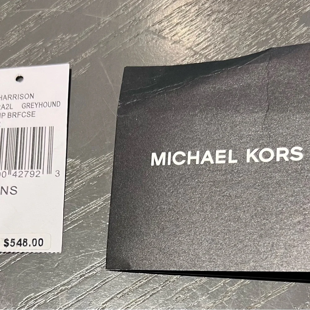 Michael Kors Unisex Grey Leather Briefcase